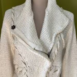 Chunky Knit Cream Cardigan